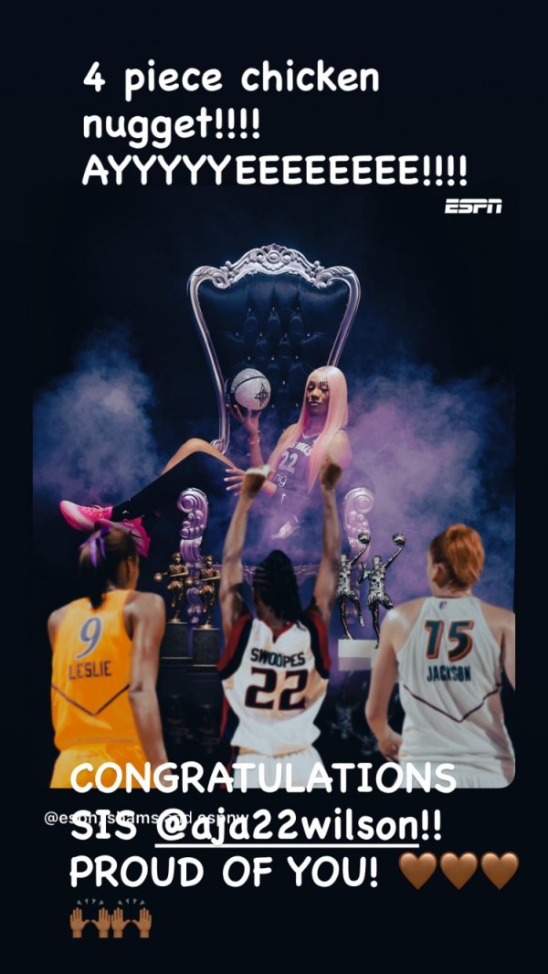 Hãy tự hào về bạn! James đã chuyển tiếp poster trên phương tiện truyền thông xã hội để chúc mừng Aja